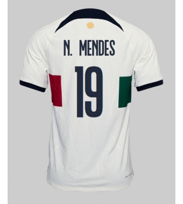 Portugal Nuno Mendes #19 Bortedrakt VM 2022 Kortermet